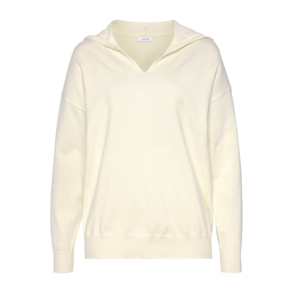 LASCANA Strickpullover Kapuzensweatshirt Aus Weicher Viskosemischung Loungewear