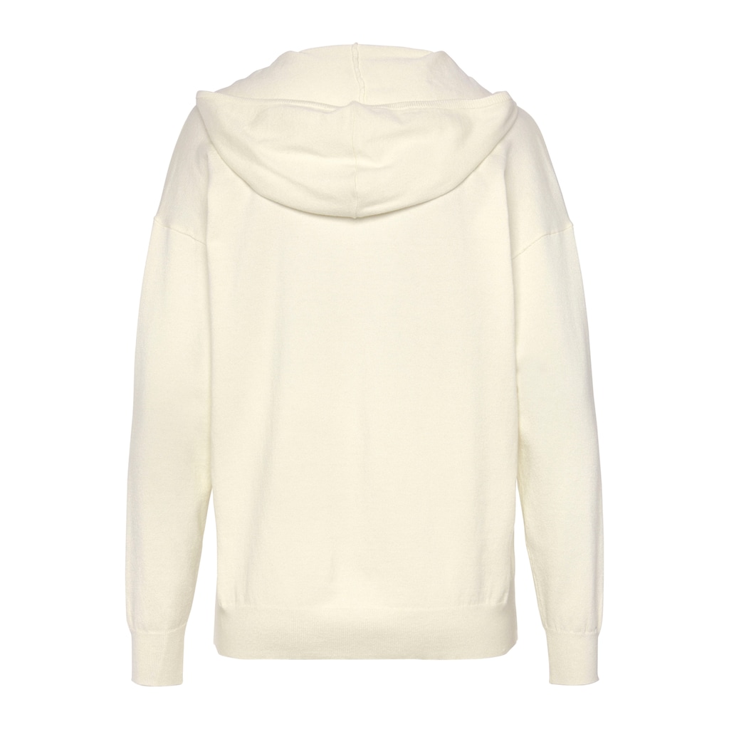 LASCANA Strickpullover Kapuzensweatshirt Aus Weicher Viskosemischung Loungewear