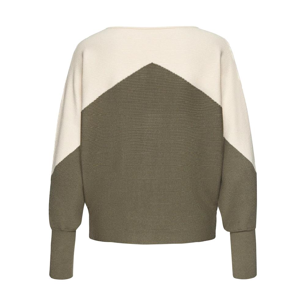 LASCANA Strickpullover Mit Colorblock-Optik Und Leichten Fledermausärmeln