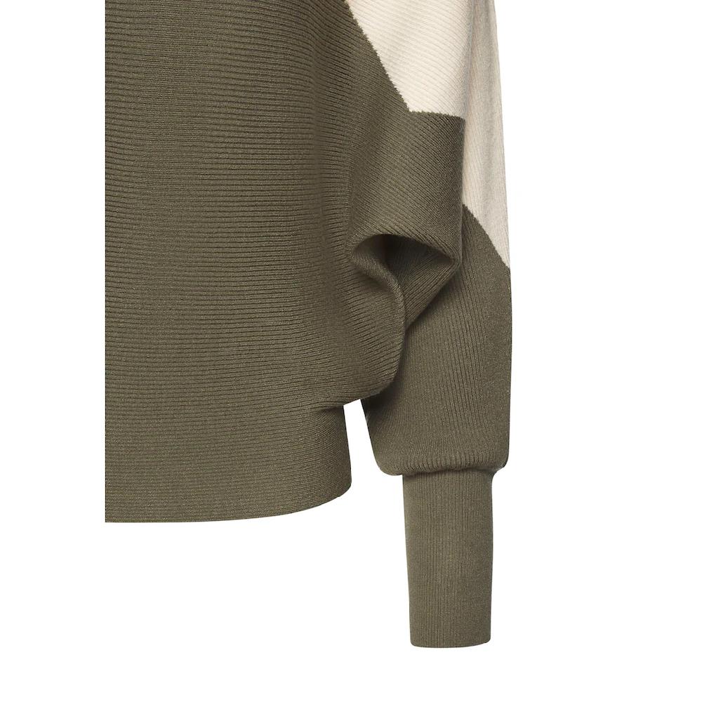 LASCANA Strickpullover Mit Colorblock-Optik Und Leichten Fledermausärmeln