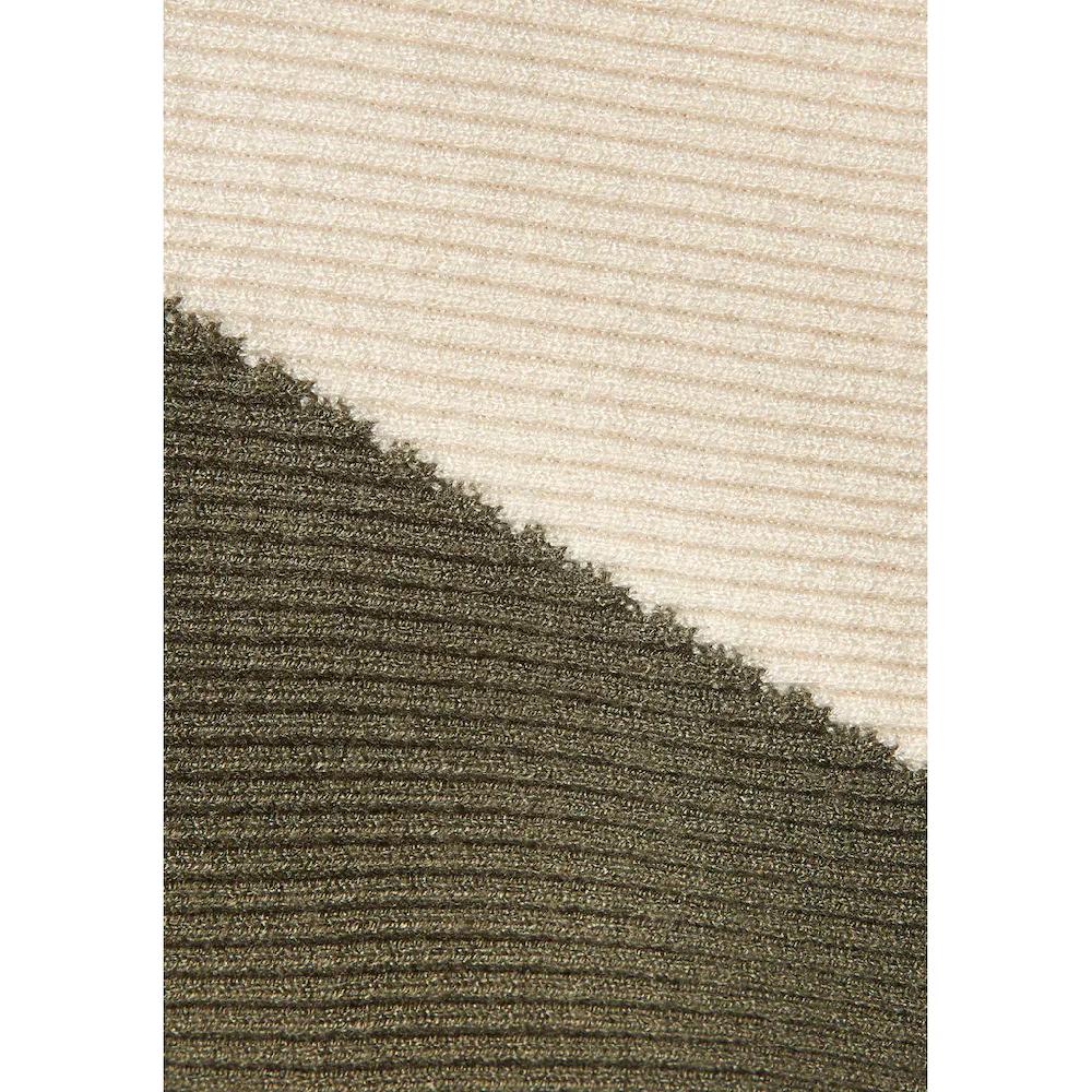 LASCANA Strickpullover Mit Colorblock-Optik Und Leichten Fledermausärmeln