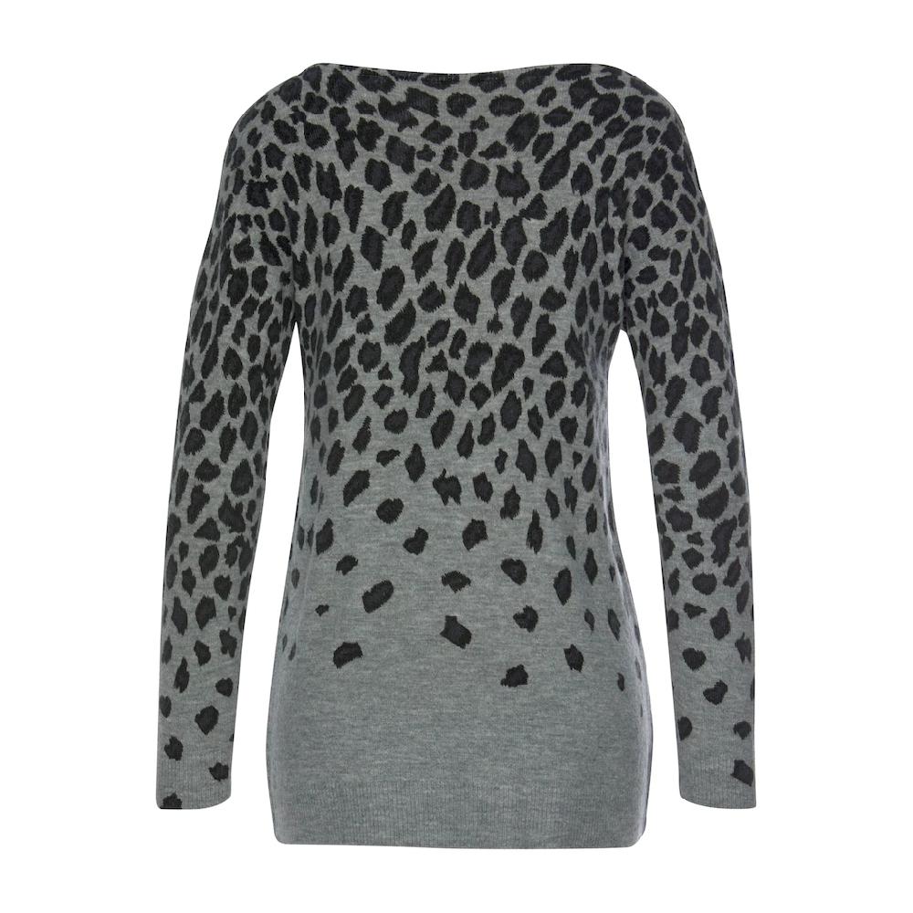 LASCANA Strickpullover Mit Leomuster Weicher Damenpullover Mit Alloverprint