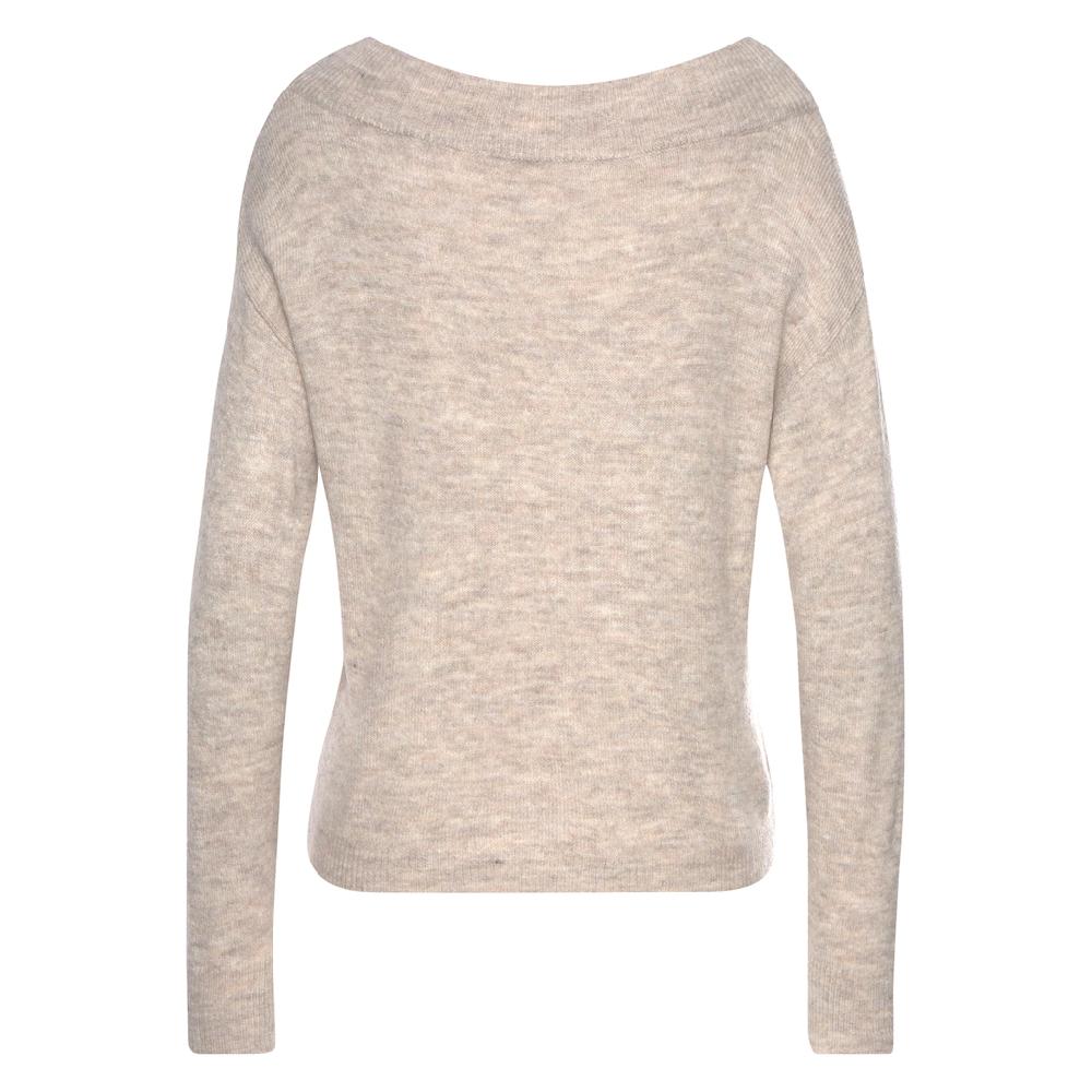 LASCANA Strickpullover Mit U-Boot-Ausschnitt Und Knoten-Detail Casual-chic