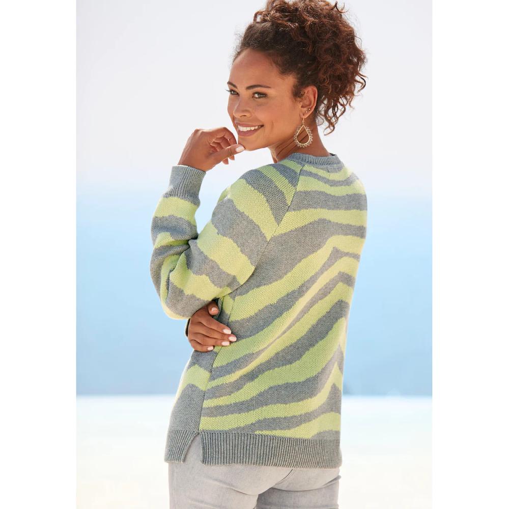 LASCANA Strickpullover Mit Zebramuster Leichter Damenpullover Mit Animalprint