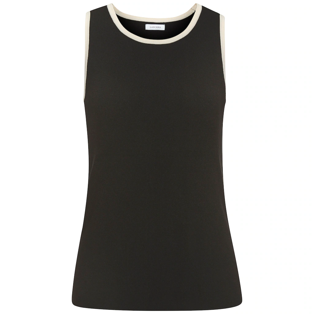 LASCANA Stricktop Aus Soften Feinstrick Basic Tanktop Schmale Passform