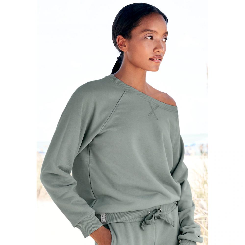 LASCANA Sweatshirt aus organischer Baumwolle Loungewear