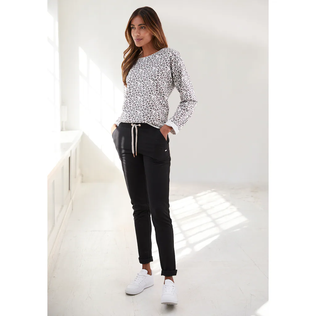 LASCANA Sweatshirt Langarmshirt In Locker Sitzendem Schnitt Loungewear