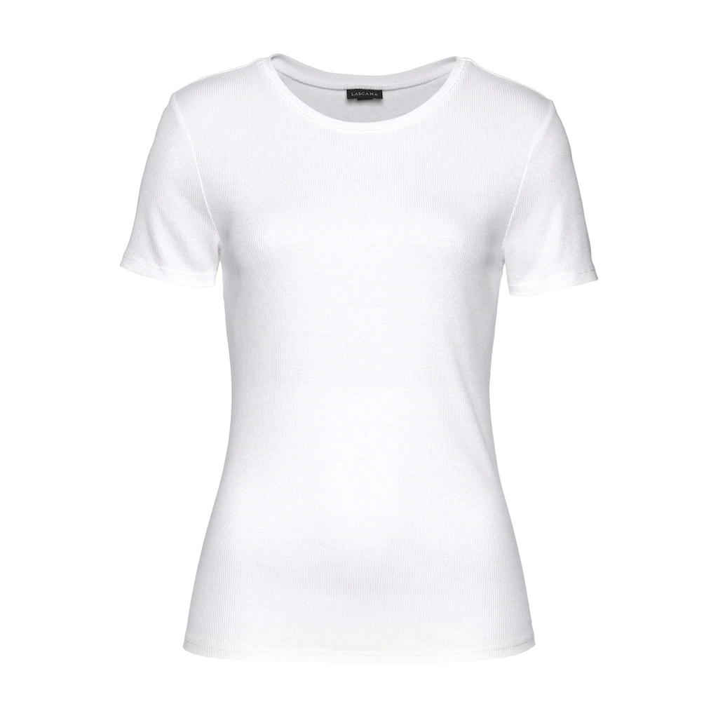 LASCANA T-Shirt (2er-Pack) Aus Weicher Rippware