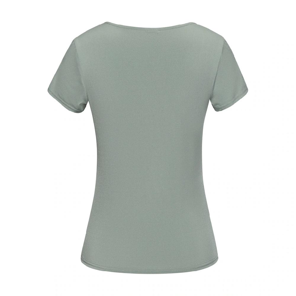 LASCANA T-Shirt Aus Bügelfreiem Material Elegantes Kurzarmshirt Doppellagig