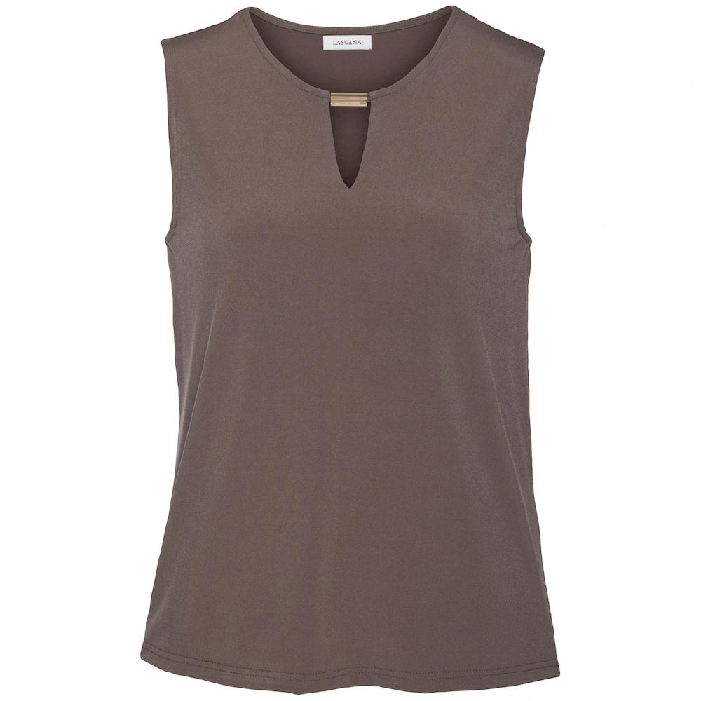 LASCANA Tanktop Aus Glatter Jerseyqualität Mit Cut-out Elegantes Sommertop Bügelfrei