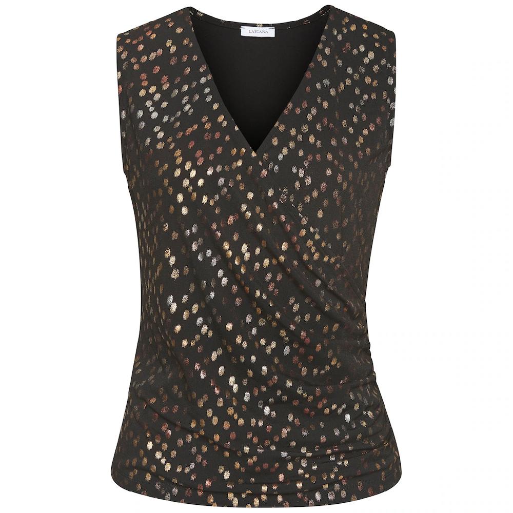 LASCANA Tanktop In Wickeloptik Blusentop Mit Alloverdruck Und Seitlicher Raffung