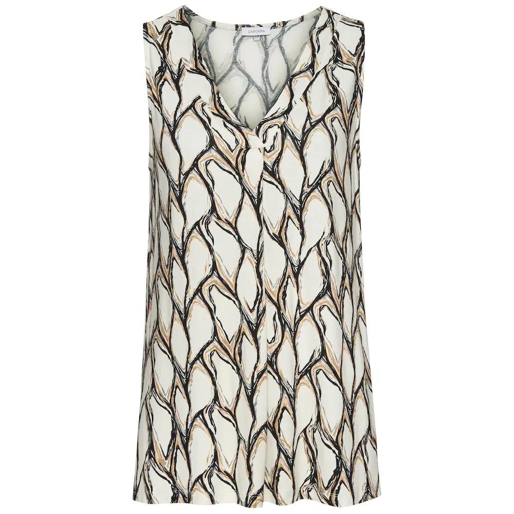 LASCANA Tanktop Mit Alloverprint Und V-Ausschnitt Sommerliches Blusentop