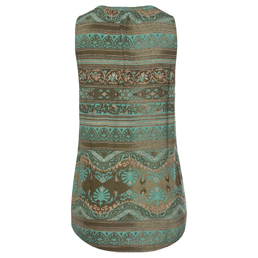 LASCANA Tanktop Mit Bändern Am Ausschnitt Blusentop Mit Alloverdruck