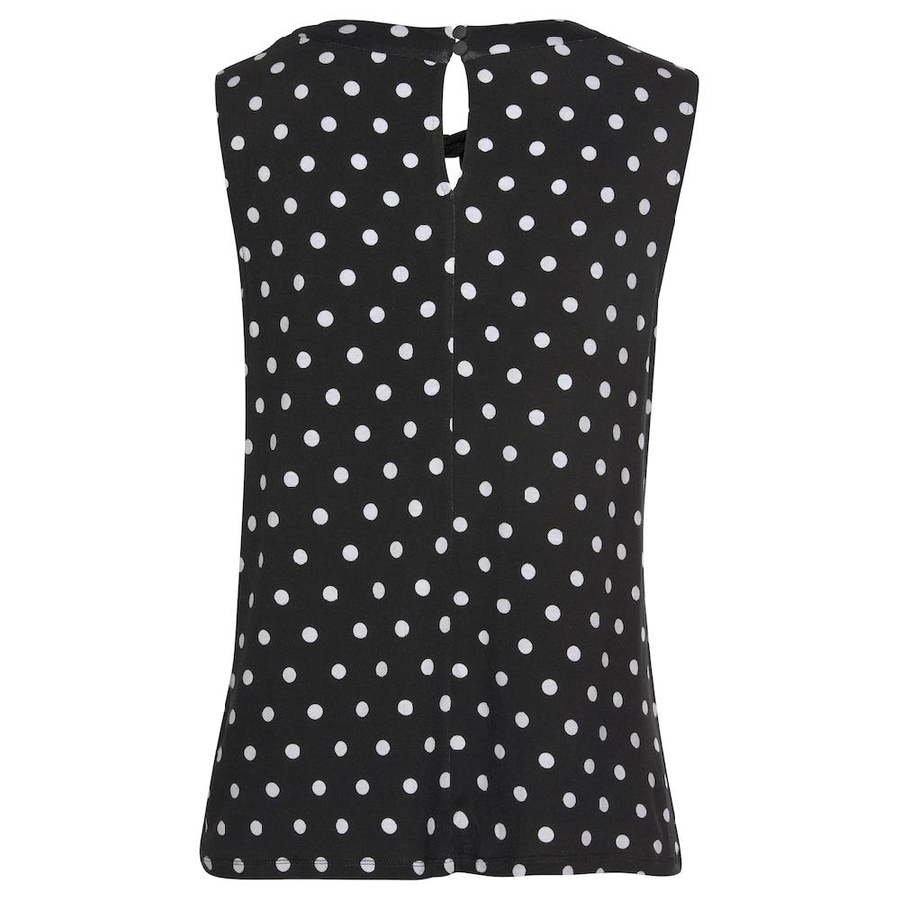 LASCANA Tanktop Mit Punktedruck Bequemes Blusentop Mit Schlitz Am Ausschnitt