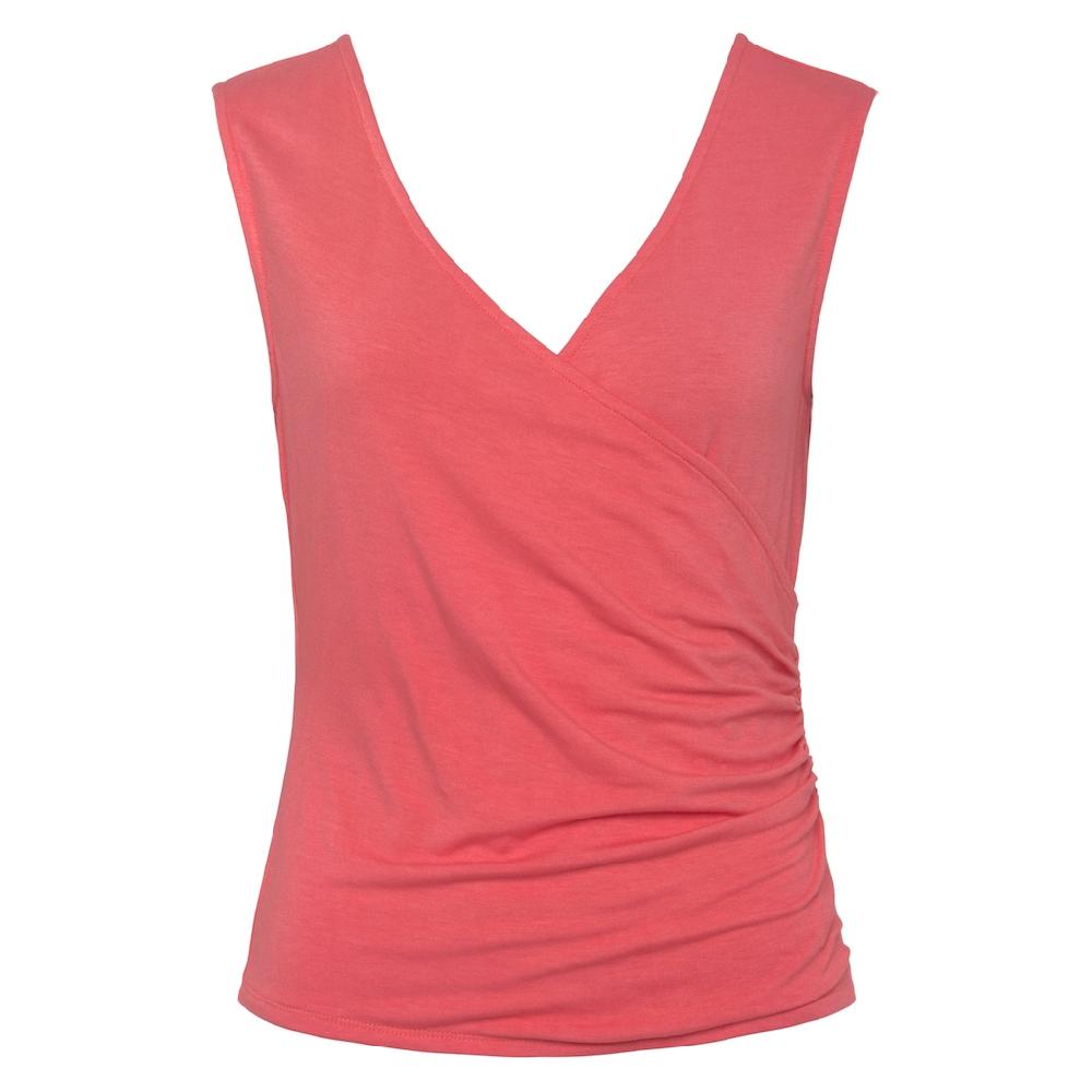 LASCANA Tanktop Mit Wickeloptik Damentop Mit Stretch Und V-Ausschnitt