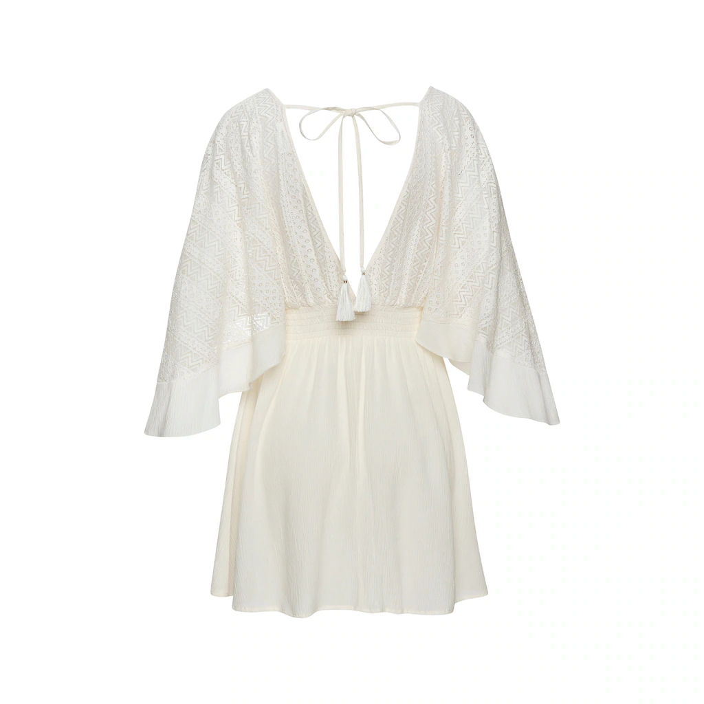 LASCANA Tunikakleid Mit Weiten Ärmeln Aus Spitze Blusenkleid Strandmode