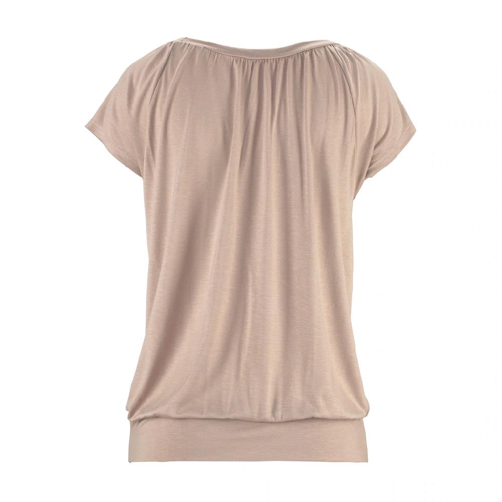 LASCANA V-Shirt Mit Breitem Gummizugbund T-Shirt Mit V-Ausschnitt Basic