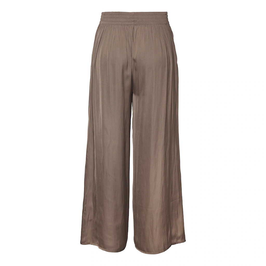 LASCANA Webhose Aus Leichter Satinqualität Weite Palazzohose Mit Taschen Stoffhose