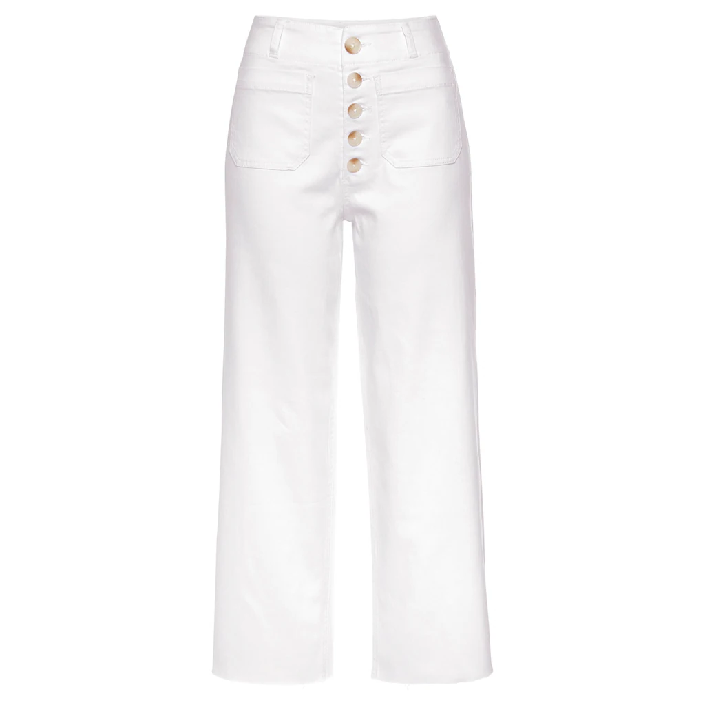 LASCANA Weite Jeans Mit Aufgesetzten Taschen Culotte-Jeans Mit Stretchanteil