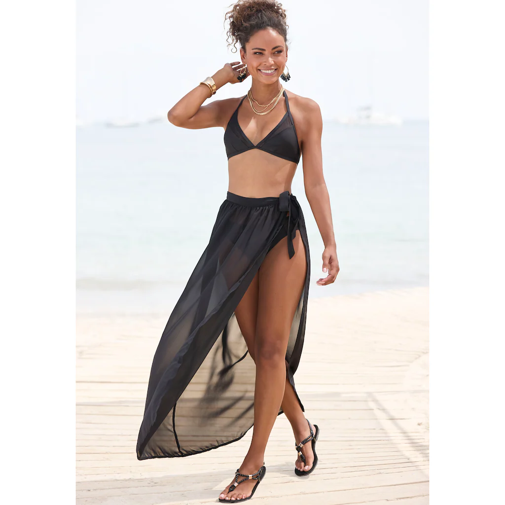 LASCANA Wickelrock Aus Leichter Chiffonware Strandrock