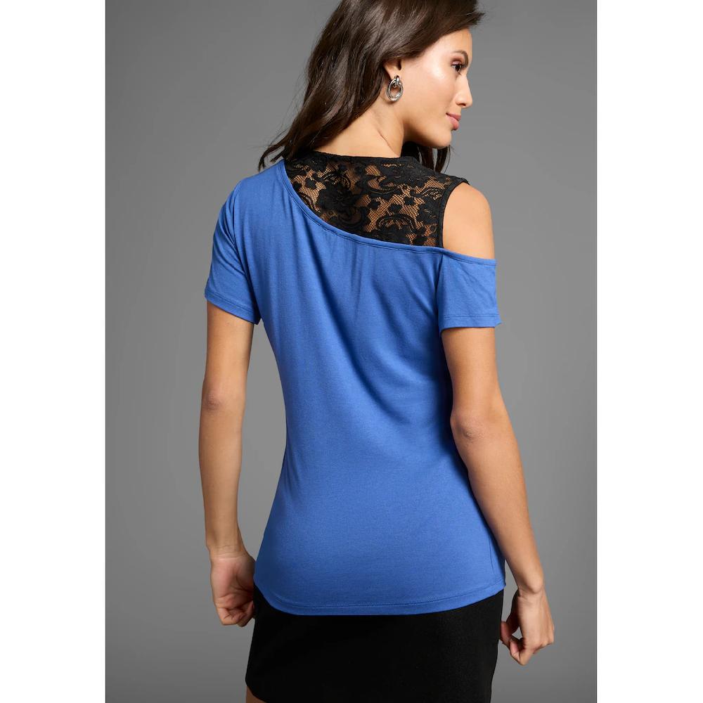 Laura Scott 2-in-1-Shirt Mit Angedeutetem Spitzentop