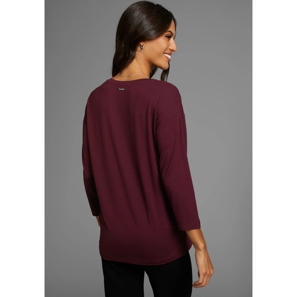 Laura Scott 3/4-Arm-Shirt Mit Glitzerpint