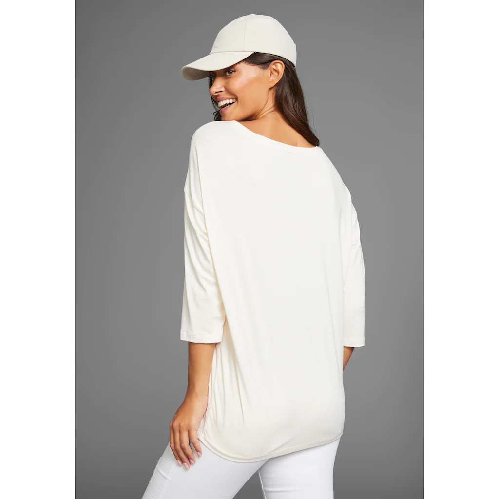 Laura Scott 3/4-Arm-Shirt Mit Grafik- Alloverprint