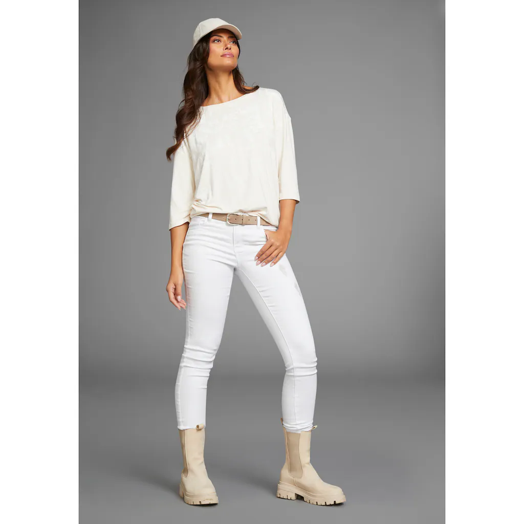 Laura Scott 3/4-Arm-Shirt Mit Grafik- Alloverprint