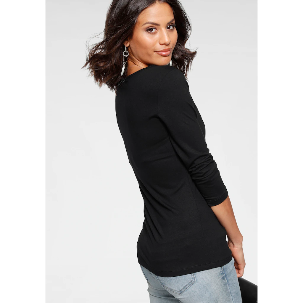 Laura Scott 3/4-Arm-Shirt Sehr Figurbetont Elastisches Material