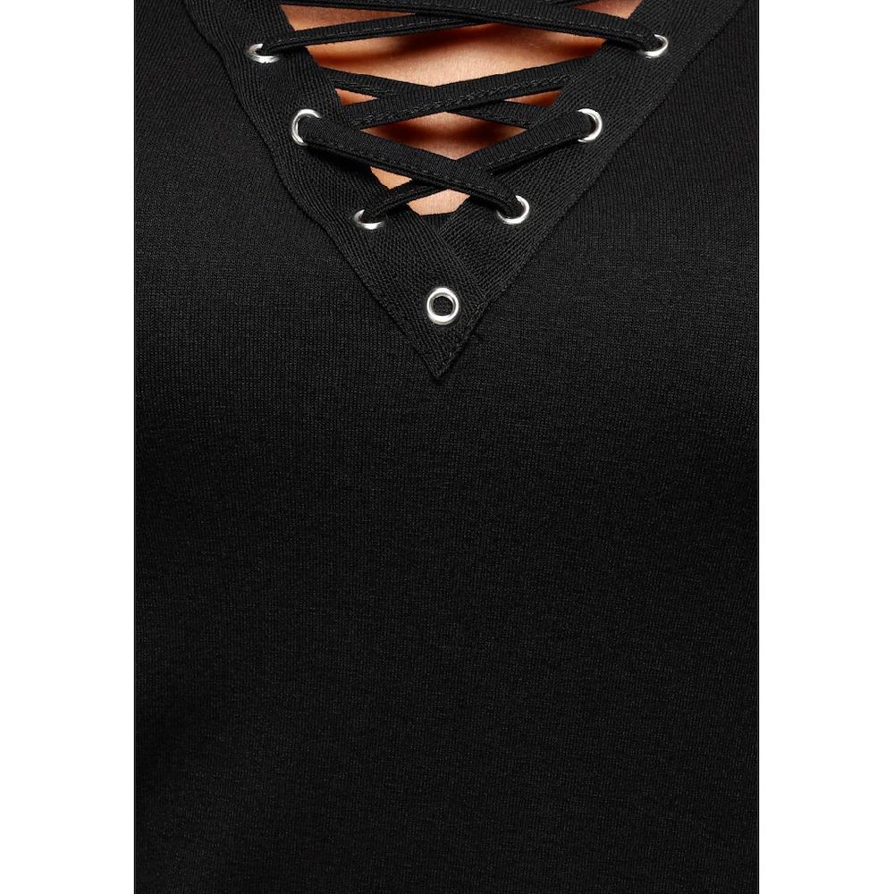 Laura Scott 3/4-Arm-Shirt Sehr Figurbetont Elastisches Material