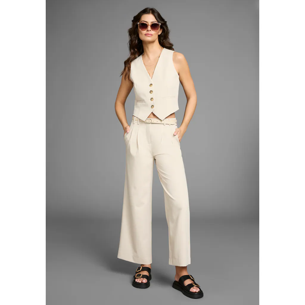 Laura Scott Bundfaltenhose Mit Weitem Bein