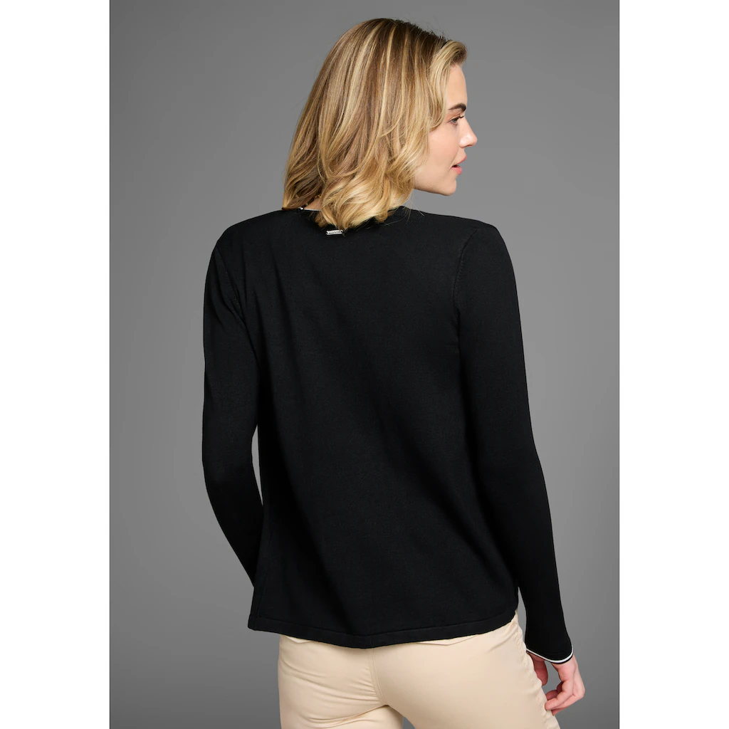 Laura Scott Cardigan Offene Form Mit Kontrastdetail - NEUE KOLLEKTION