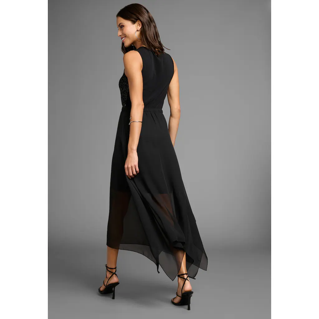 Laura Scott Cocktailkleid Mit Pailletten Im Oberteil