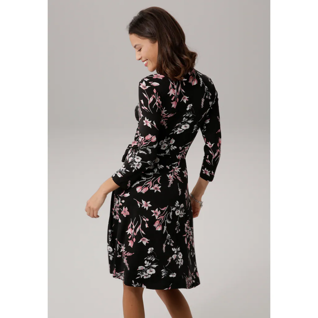 Laura Scott Jerseykleid Figurbetonter Schnitt Geblümtes Design Aus Single Jersey