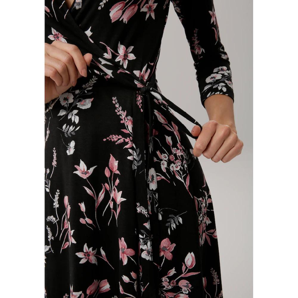 Laura Scott Jerseykleid Figurbetonter Schnitt Geblümtes Design Aus Single Jersey