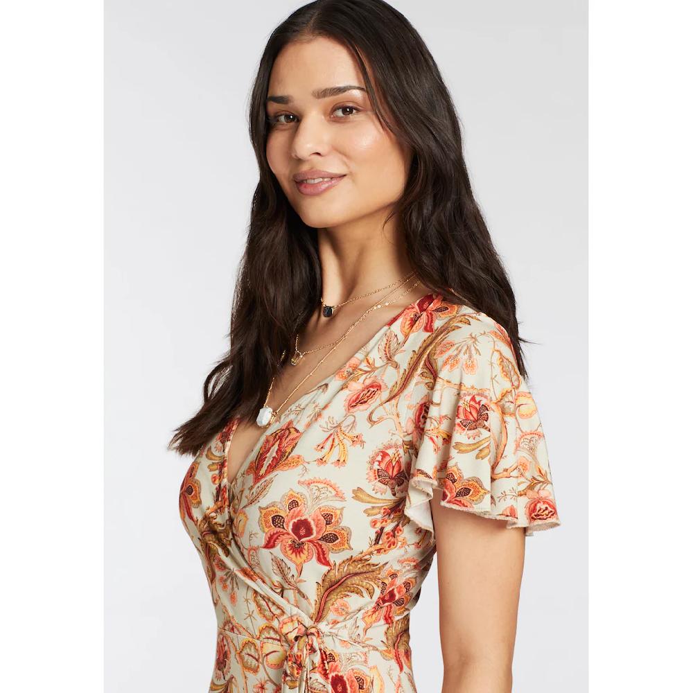 Laura Scott Jerseykleid Mit Femininen Schmetterlingsärmeln