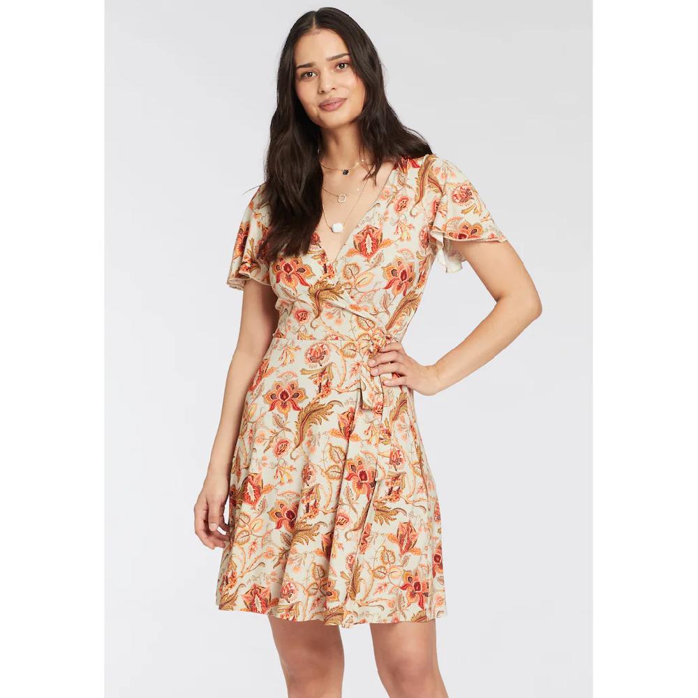 Laura Scott Jerseykleid mit femininen Schmetterlingsärmeln