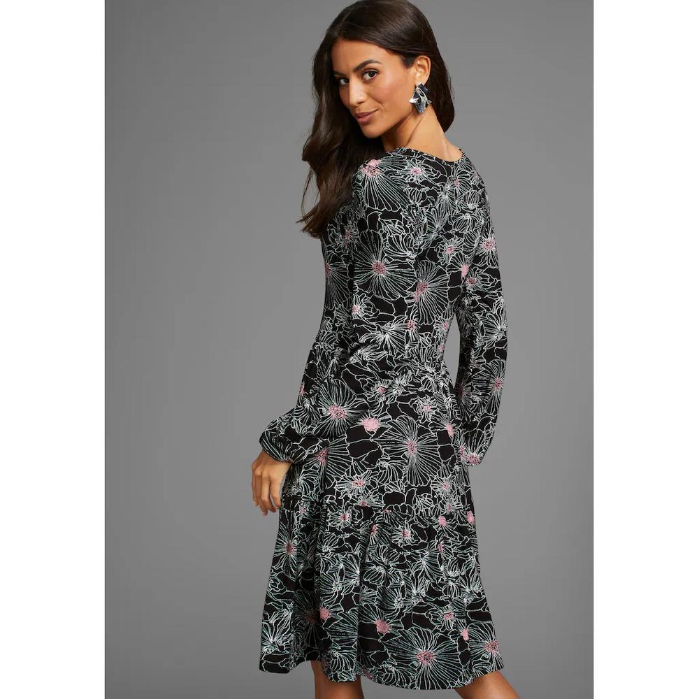 Laura Scott Jerseykleid Mit Filigranem Blumenprint