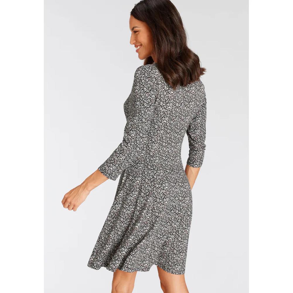 Laura Scott Jerseykleid Sportlich-feminines Kleid Knielang Mit Floralem Allovermuster