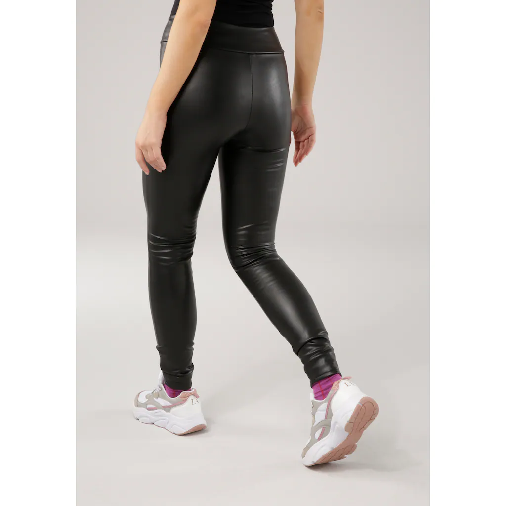 Laura Scott Leggings Aus Elastischem Lederimitat