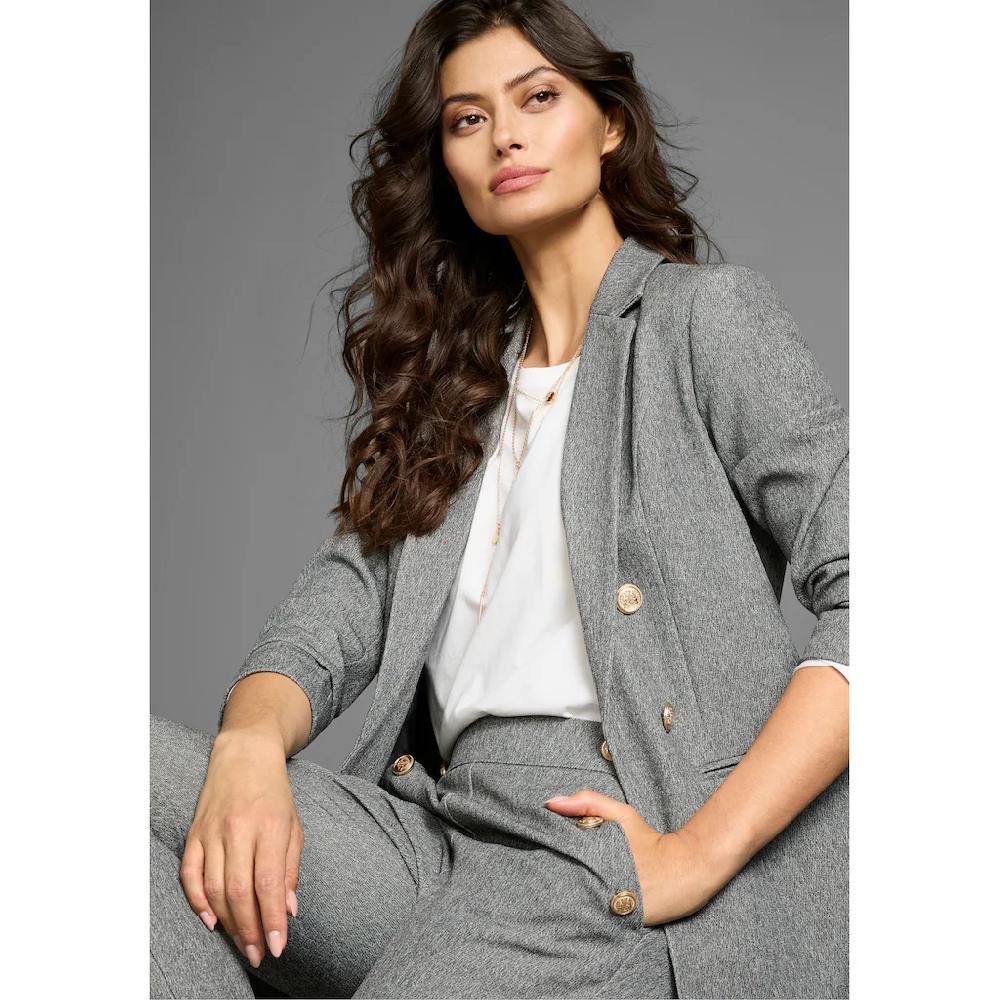 Laura Scott Longblazer Mit Goldfarbenden Knöpfen