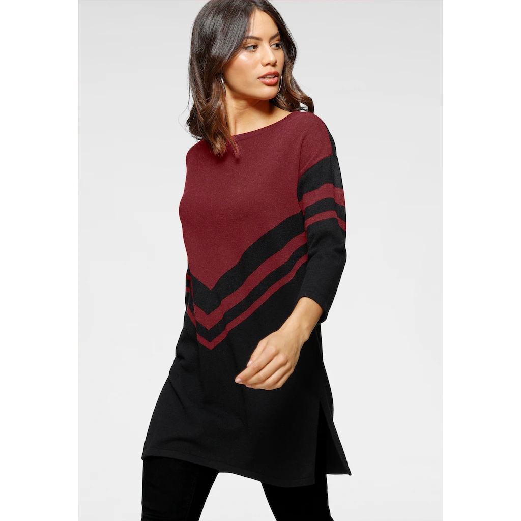 Laura Scott Longpullover mit besonderem Strickmuster