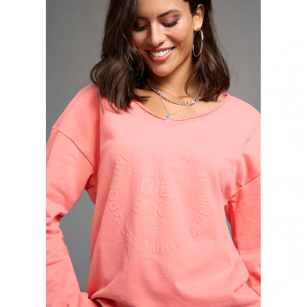 Laura Scott Longsweatshirt mit Fransenkante - NEUE KOLLEKTION