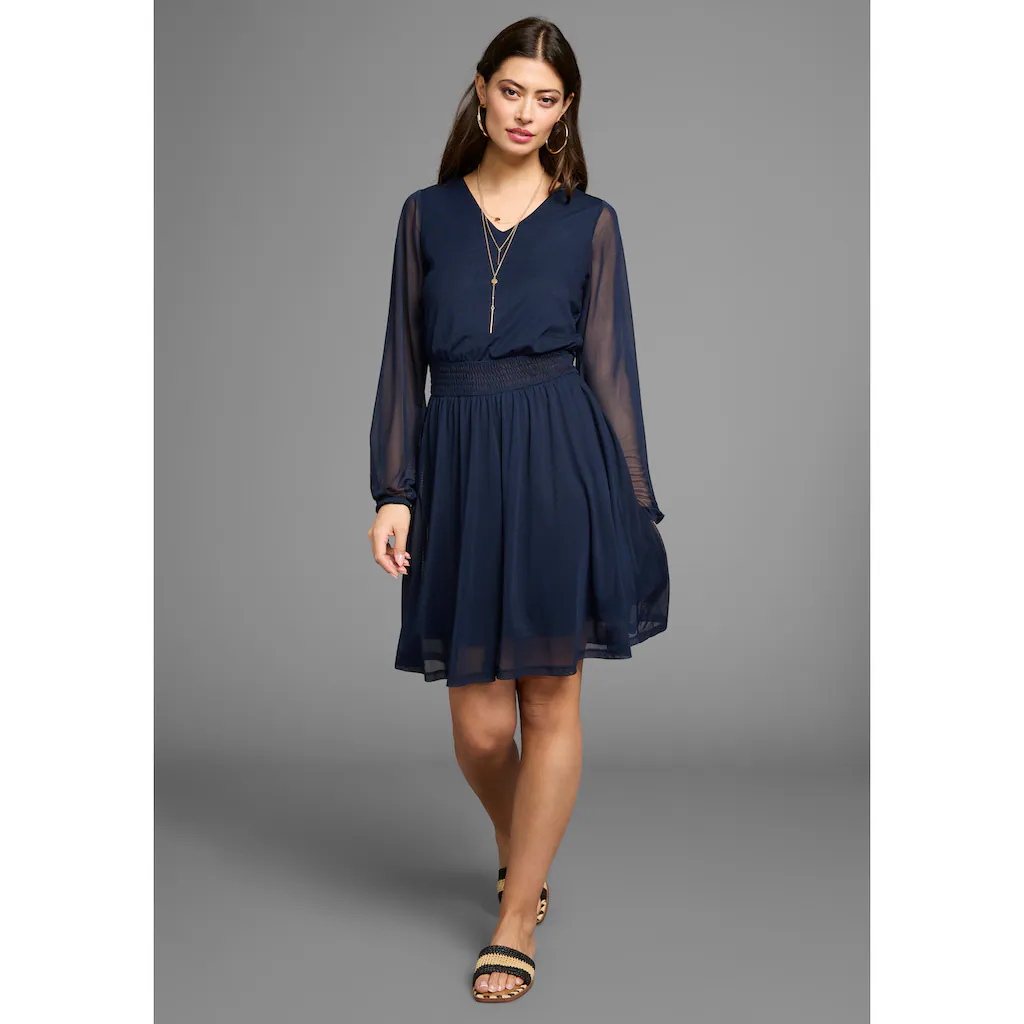 Laura Scott Meshkleid Mit Smok-Einsatz - NEUE KOLLEKTION