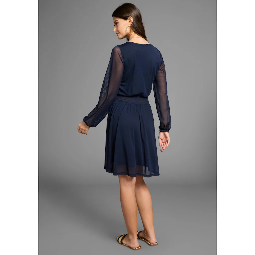 Laura Scott Meshkleid Mit Smok-Einsatz - NEUE KOLLEKTION