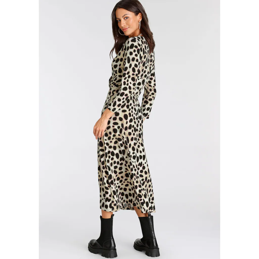 Laura Scott Midikleid Für Schicke Anlässe Wadenlang Feminin Aus Viskosemischung