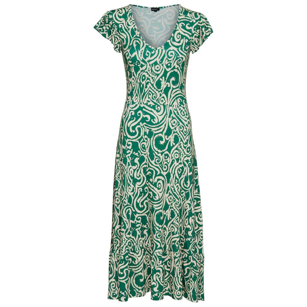 Laura Scott Midikleid mit Alloverdruck & leicht gerafften Flügel-Ärmeln - NEUE KOLLEKTION