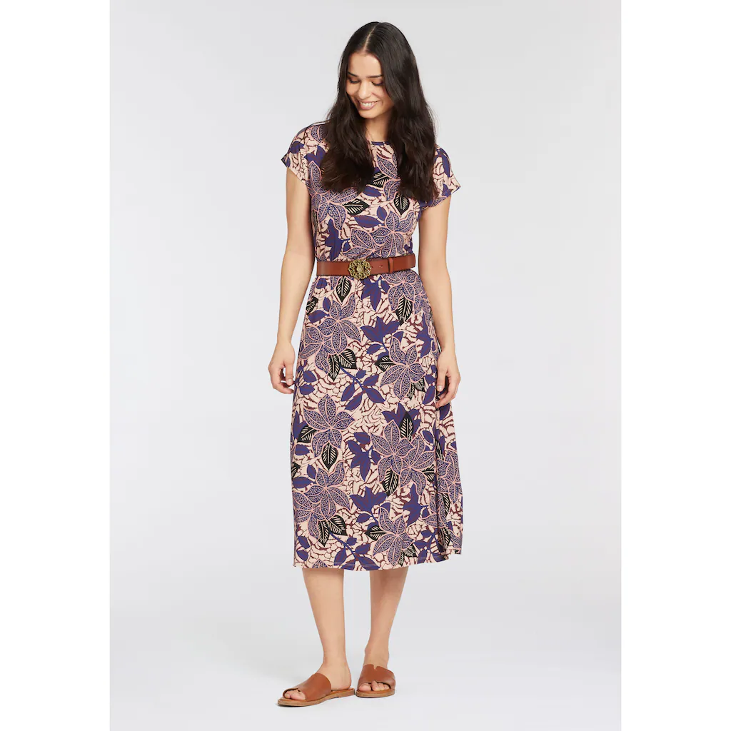 Laura Scott Midikleid mit stylischem Allover-Print