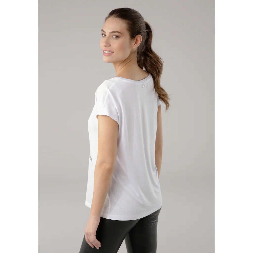 Laura Scott Shirtbluse Aus Satin Mit Dezentem Aufdruck