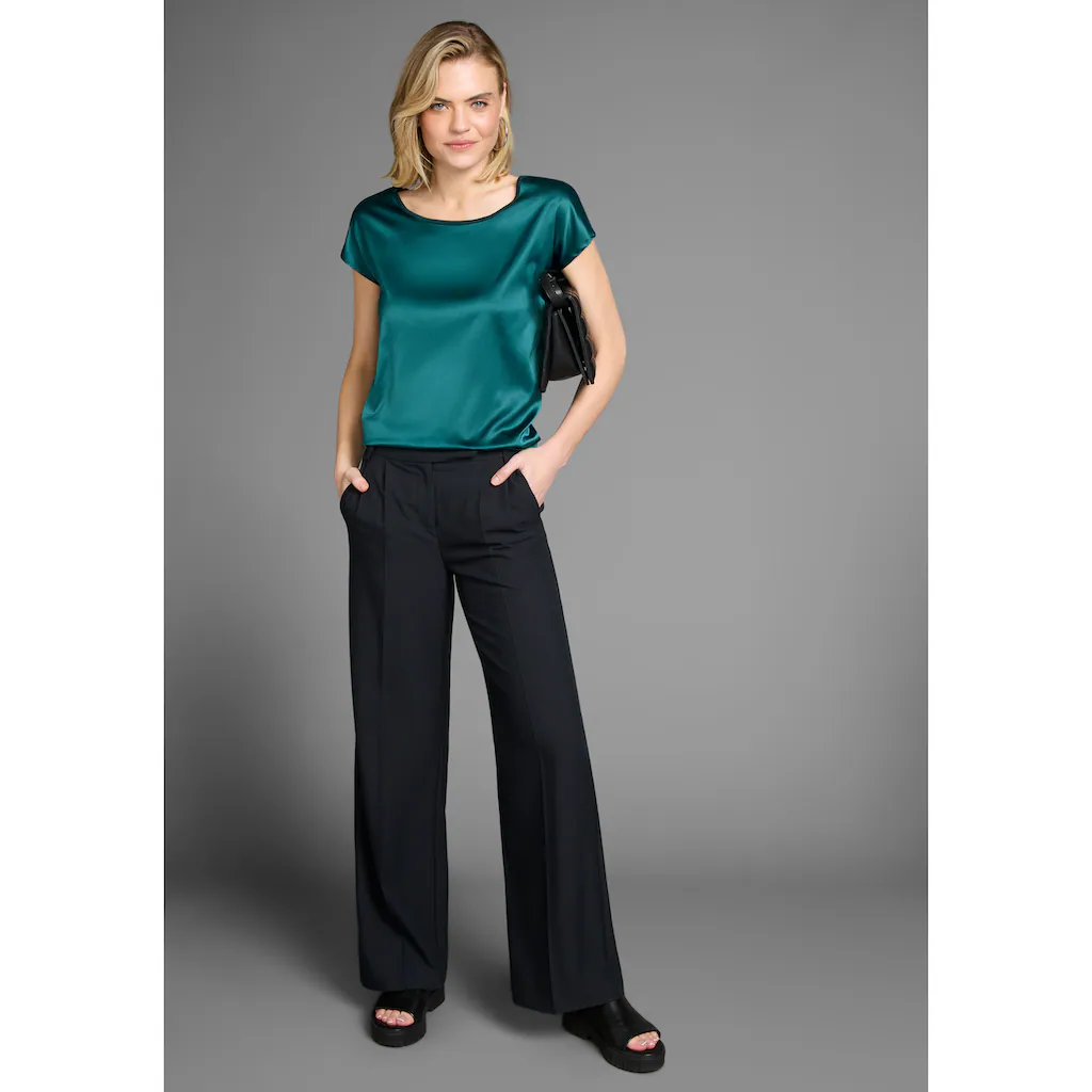 Laura Scott Shirtbluse Aus Satin Und Jersey